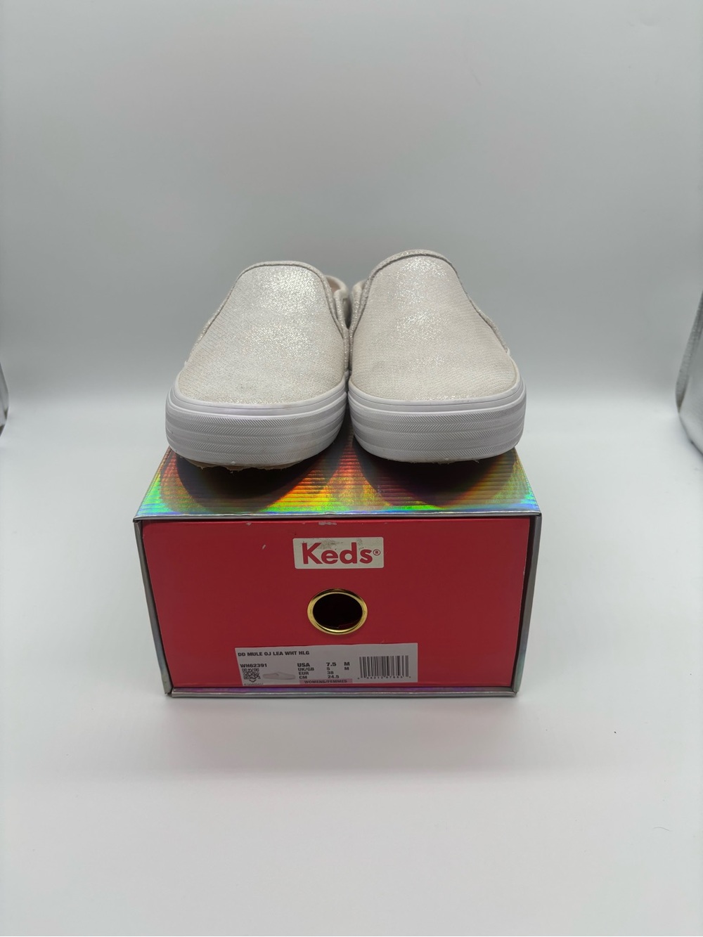 Keds Slip-On Sneaker Miles in Pearl White Shimmer